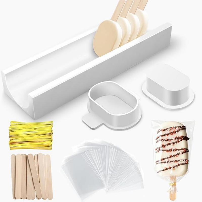 Baking Kitchen Set - ชุดแม่พิมพ์เค้กป๊อปพร้อมถาด ไม่ติดกระทะ ใช้ซ้ำได้ พร้อมที่ตัดเค้กป๊อป อุปกรณ์ทำขนม DIY