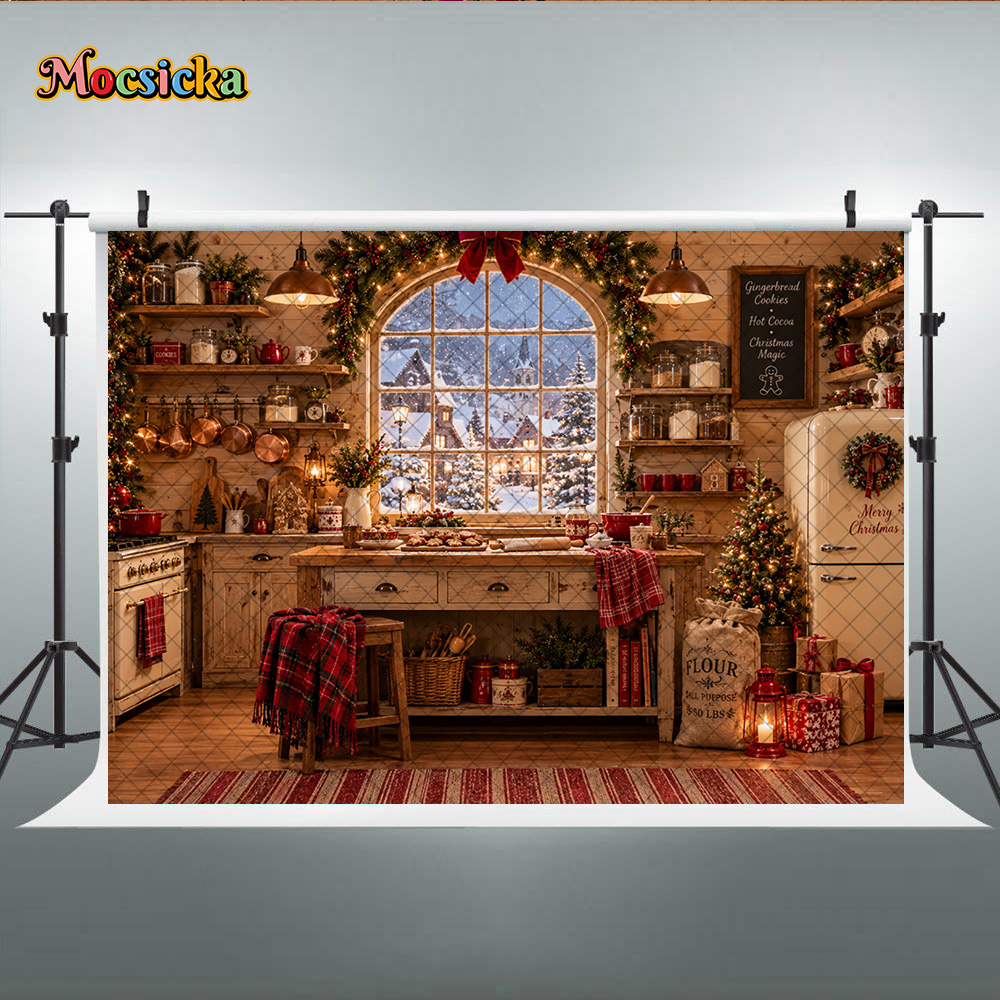 ฉากหลังถ่ายภาพครัวอบขนมคริสต์ม - Kitchen Baking Background บทวิจารณ์และราคา